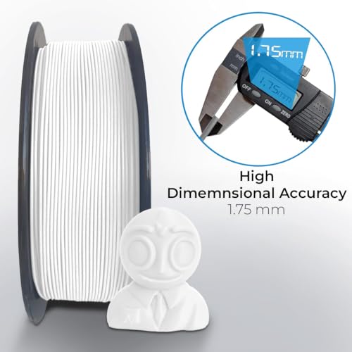 NFIL3D Premium High Strength PLA+ Snow White 3D Printer Filament | Dimensional Accuracy +/- 0.015mm |1.75mm | Easy to Print, No Clogging, Smooth Finish, Tangle-Free |Compatible with All 3D Printers - Image 2