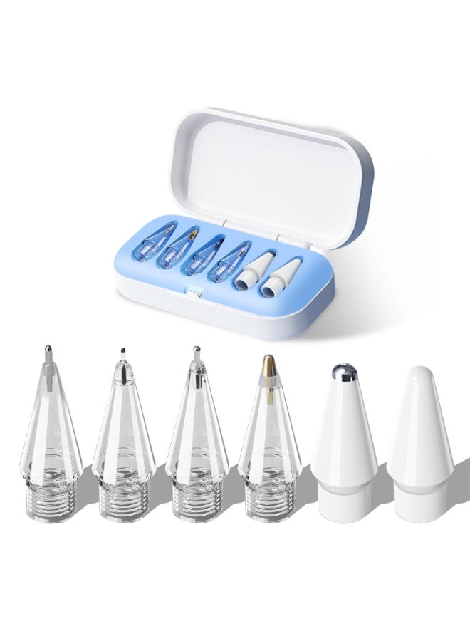 OSHIMA Replacement Pencil Tips, Pencil Tips Sets with 6 Pack Replacement Pencil for Apple, Accessories for Pencil Case, Upgraded Pen Tips for Adult and Kids (Blue) - Image 1