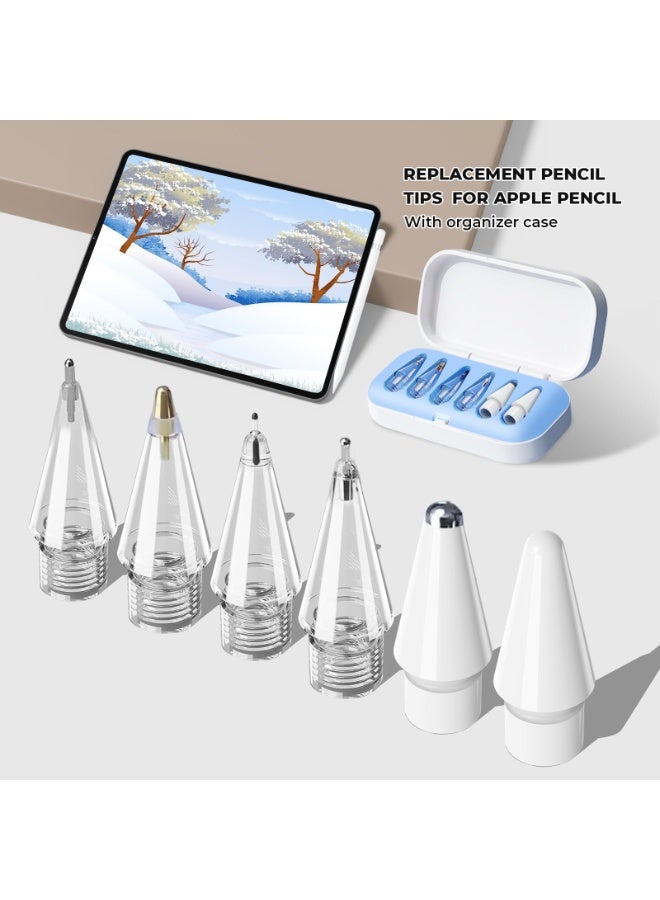 OSHIMA Replacement Pencil Tips, Pencil Tips Sets with 6 Pack Replacement Pencil for Apple, Accessories for Pencil Case, Upgraded Pen Tips for Adult and Kids (Blue) - Image 2