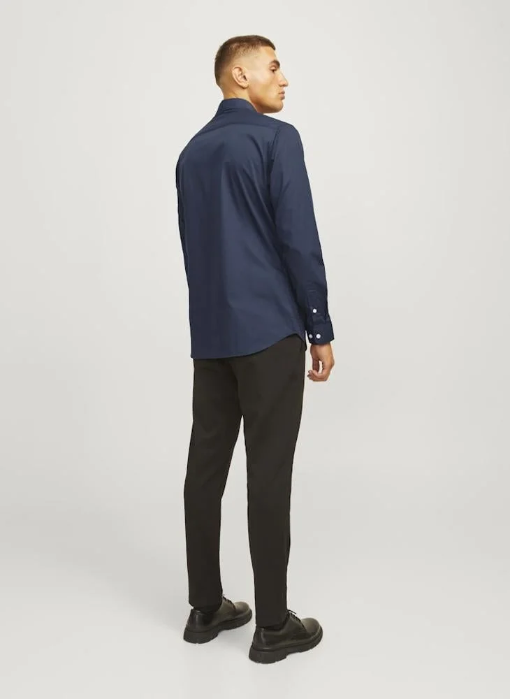 جاي جاي ريبل قميص بأكمام طويلة بقصة ضيقة بلون سادة