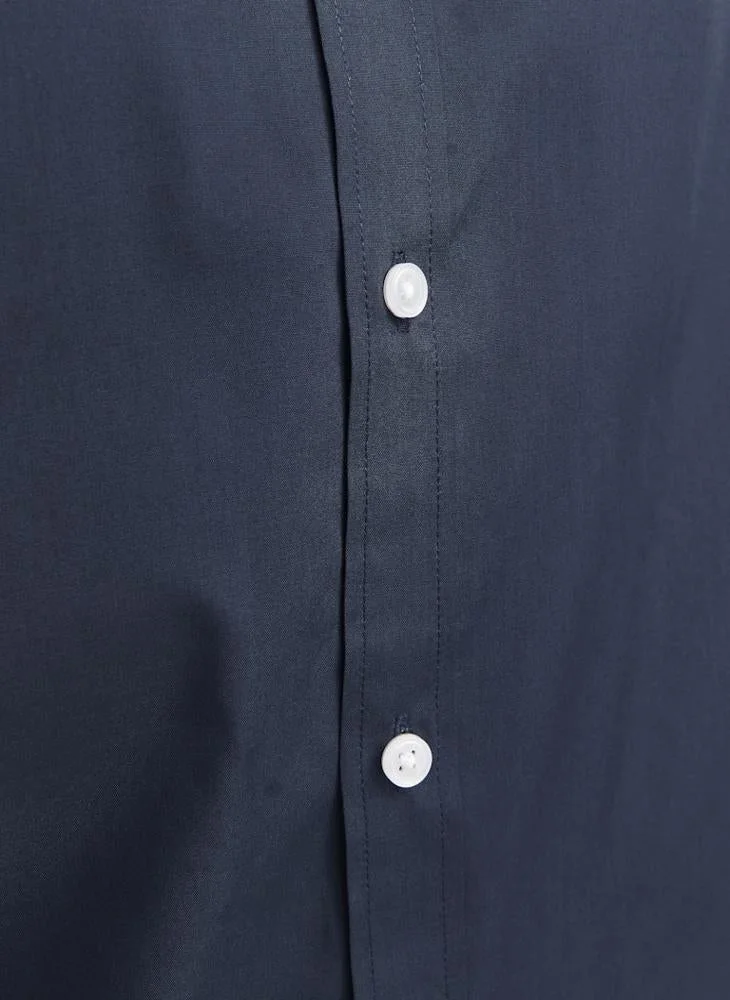 JJ Rebel Long sleeve slim fit solid shirt