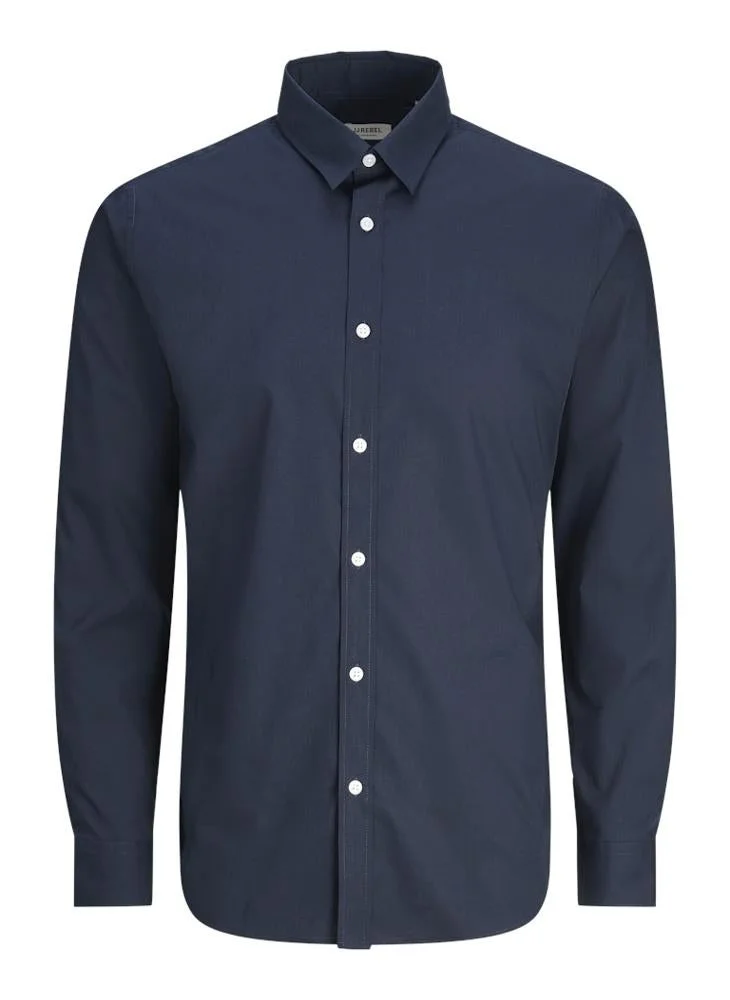 JJ Rebel Long sleeve slim fit solid shirt