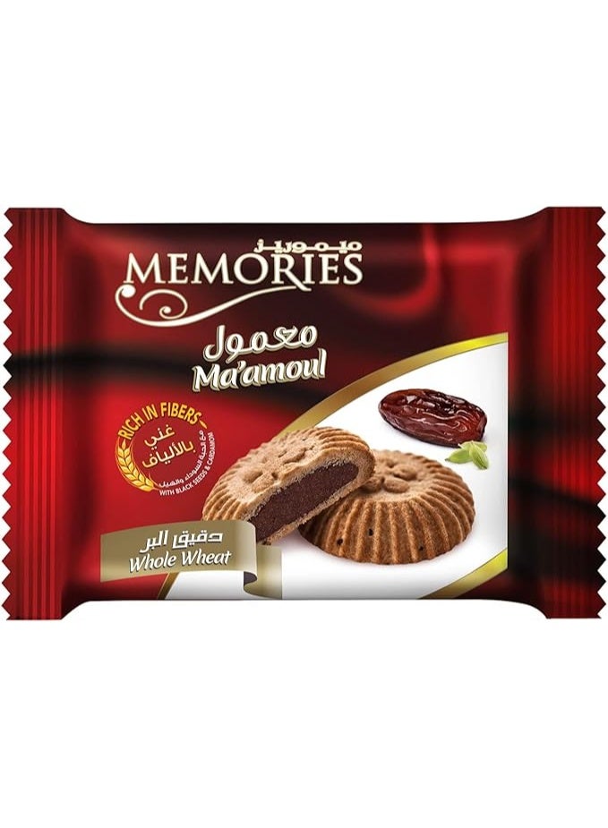 Memories Maamoul Borr – 35g Each, Pack of 3 | Traditional Whole Wheat Maamoul Cookies | Authentic Middle Eastern Pastry - Image 1