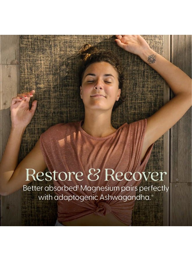 New Chapter Magnesium + Ashwagandha Supplement, 325 mg with Magnesium Glycinate, 2.5x Absorption, Muscle Recovery, Heart & Bone Health, Calm & Relaxation, Gluten Free, Non-GMO - 90 ct (3 Month Supply) - Image 3