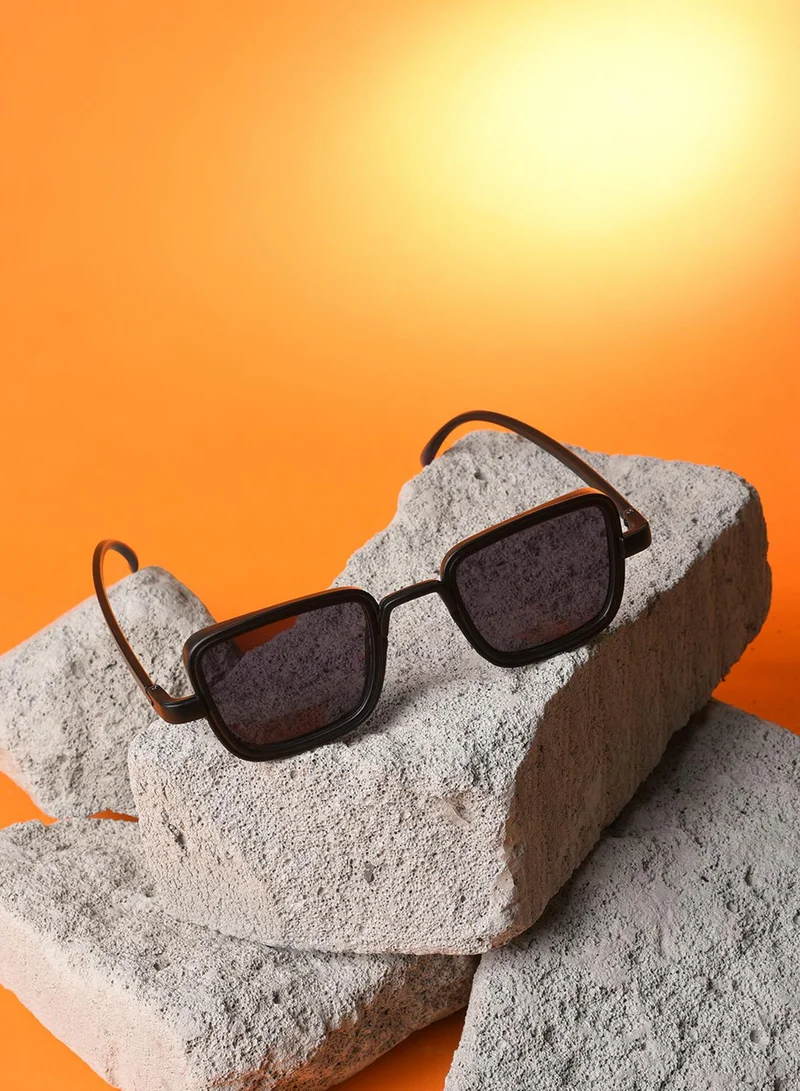 Haute Sauce Black Lens Black Rectangle Sunglasses