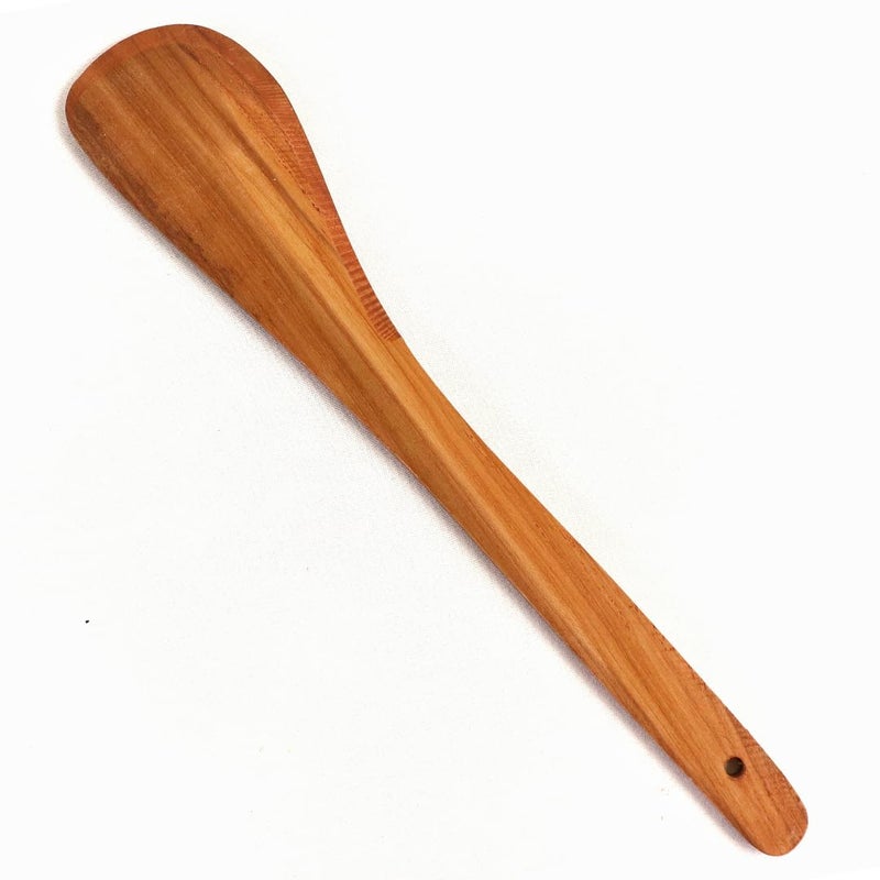 KITCHEN 101 Kitchen 101 Handcrafted Premium Teak Wooden Spatula Set of 3 Wooden Set for Kitchen Non Stick Spatula Set Dosa Palta Spatula Wooden Spoon Set Wooden Karchi for Cooking - Image 3