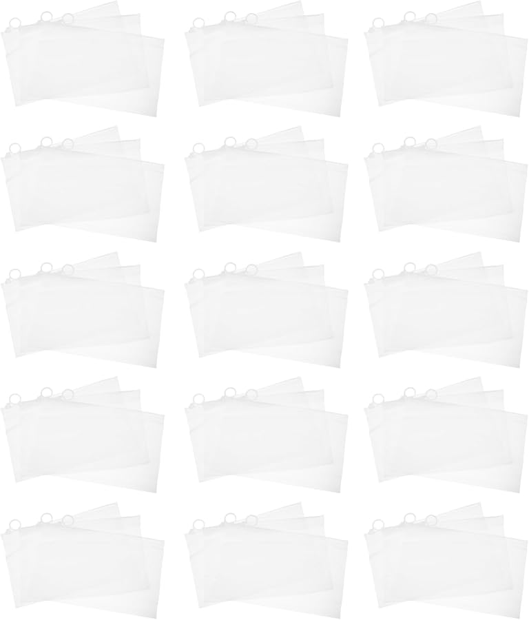 50 Pcs Frosted Zippered Makeup Organizer Bags Versatile Travel Toiletry Pouch For Lingeries Underwear Compact Purse Storage - Image 1
