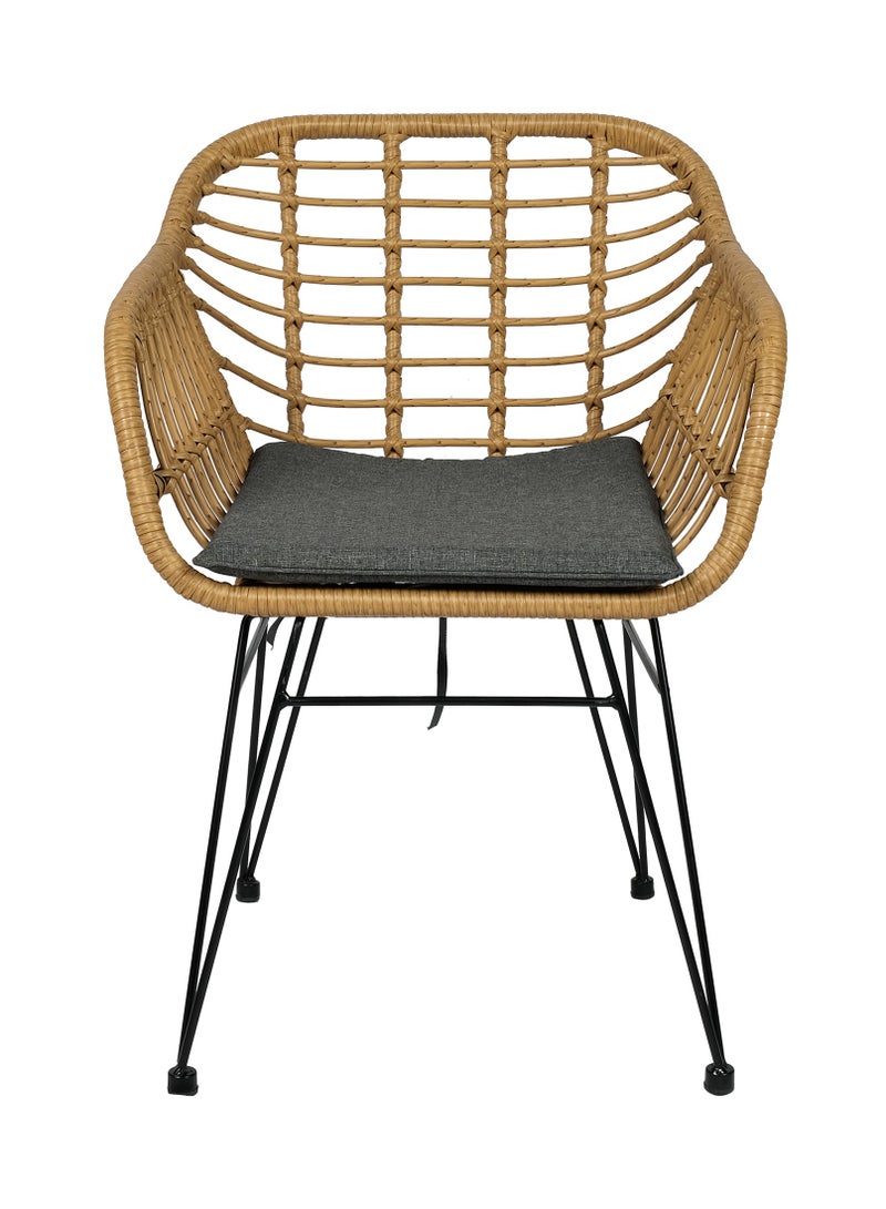 لاني كراسي خارجيةمصنوعة يدويًا للشرفة، مقهى، كرسي طعام، كرسي حديقة استرخاء، تصميم داخلي، إيطاليا كرسي قراءة منزلي من الطراز مع وسادة (مقعد مكون من قطعة واحدة) - Image 4