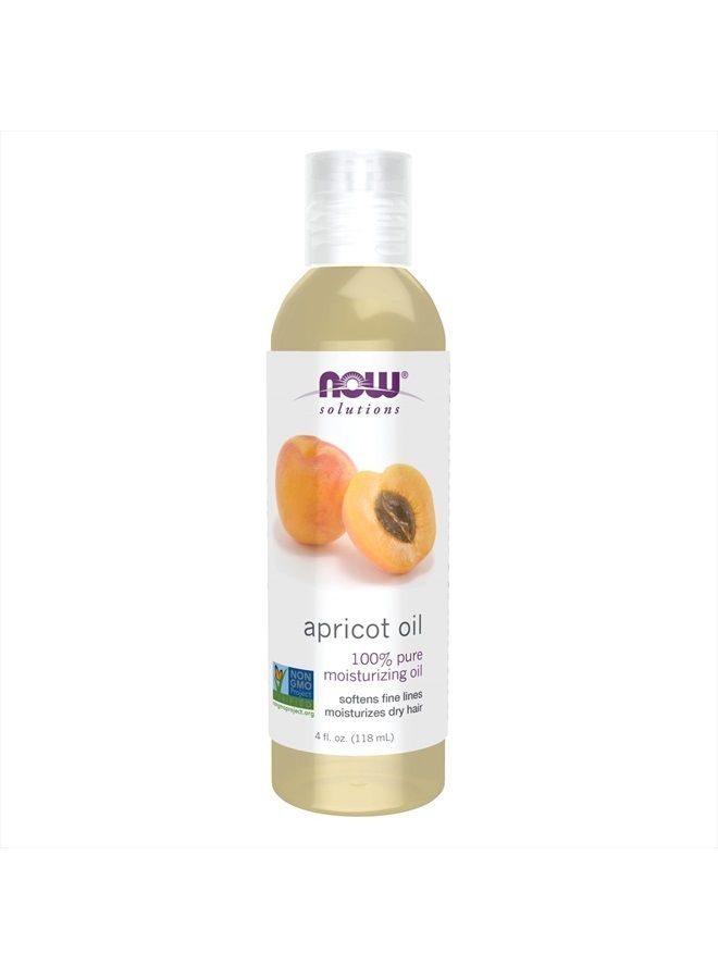 now Solutions, Apricot Kernel Oil, Hair Moisturizer, Rejuvenating Skin Oil, Softens Fine Lines, 4-Ounce  - Image 1