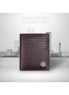 HAMMONDS FLYCATCHER HAMMONDS FLYCATCHER Genuine Leather Wallet for Men - RFID Protected Leather Purse for Men, Money Purse for Men, Bi-Fold Wallet - 3 Card Slots, 2 ID Slots, Coin Pocket, Hidden Pockets - Croc Brown  - Image 2