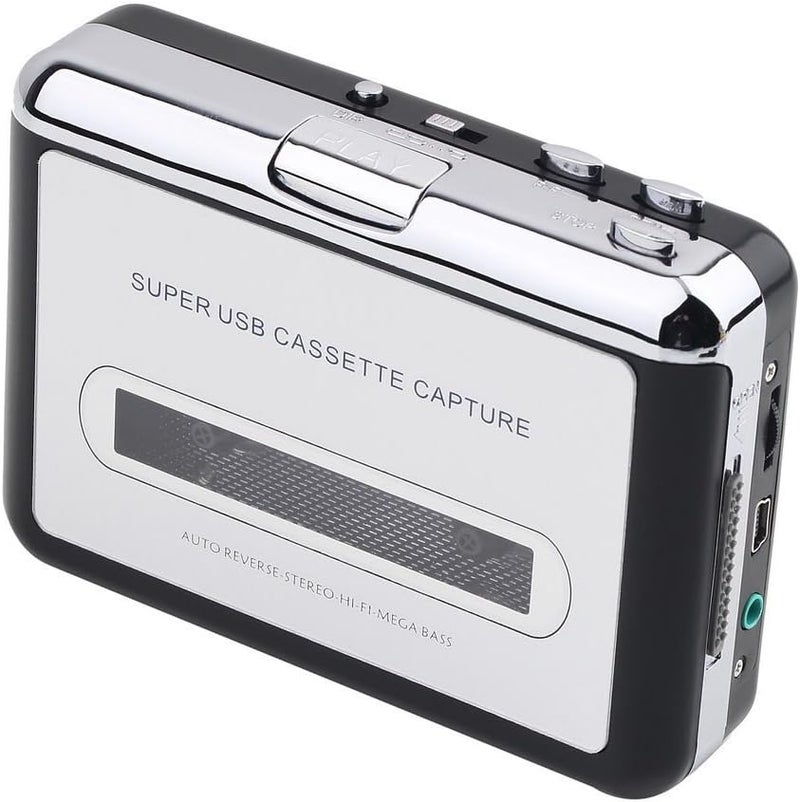 Microware USB Cassette to MP3 Converter Capture, Portable Audio Tape-to-MP3 Player Switcher Converter - Image 3