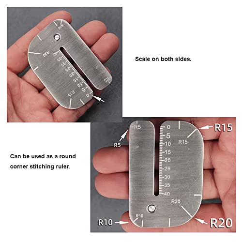PANSHIYON Leather Stitching Punch Aid Plate,Stainless Steel Leather Stitching Punch Aid Pulling Plate, Diamond Lacing Chisel or Pricking Iron Aid Mate for Craft Working - Image 3