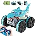 MaxTronic Remote Control Car Amphibious 24 GHz 4WD 114 Scale AllTerrain Waterproof Remote Control Monster Truck RC Boat Shark Car Toys for 312 Years Old Boys Girls - Image 4