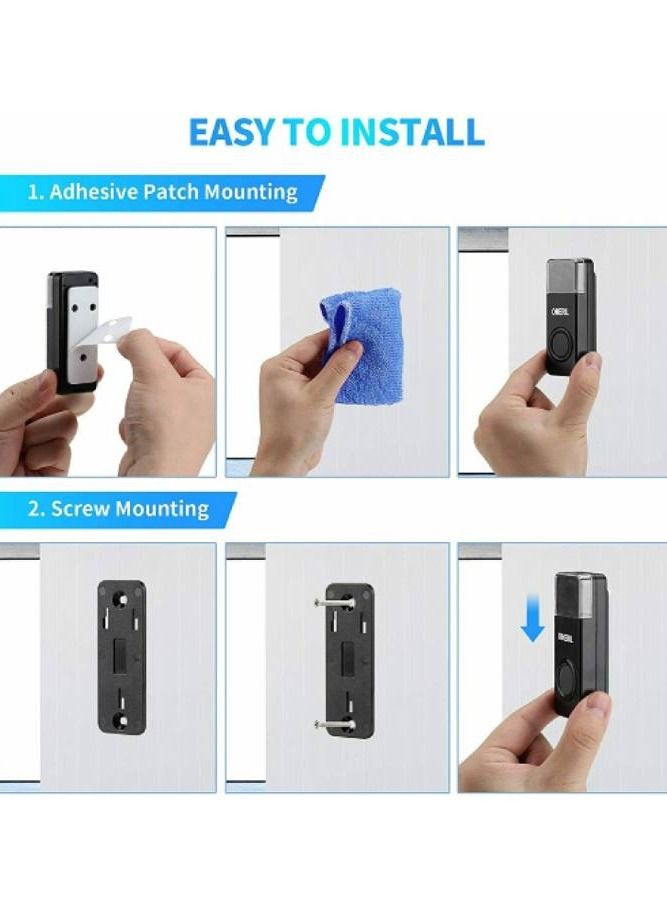 dleel Wireless bell door guide waterproof color black - Image 2