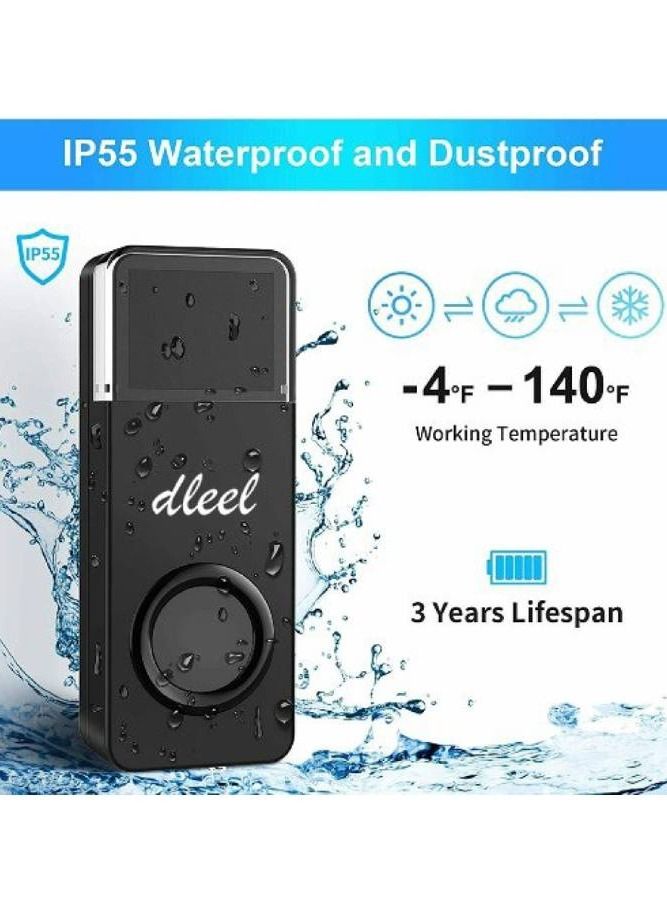 dleel Wireless bell door guide waterproof color black - Image 3