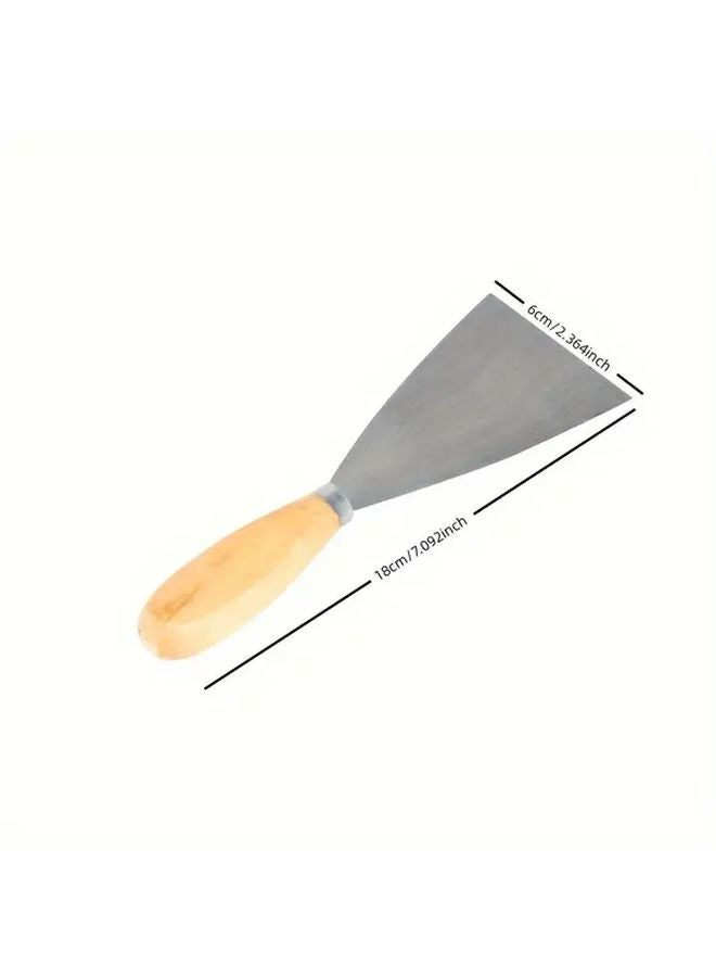 2pcs 2 Inch Ash Knife Wooden Handle Iron Filling Shovel Scraper Thickened Putty Spatula - Image 4