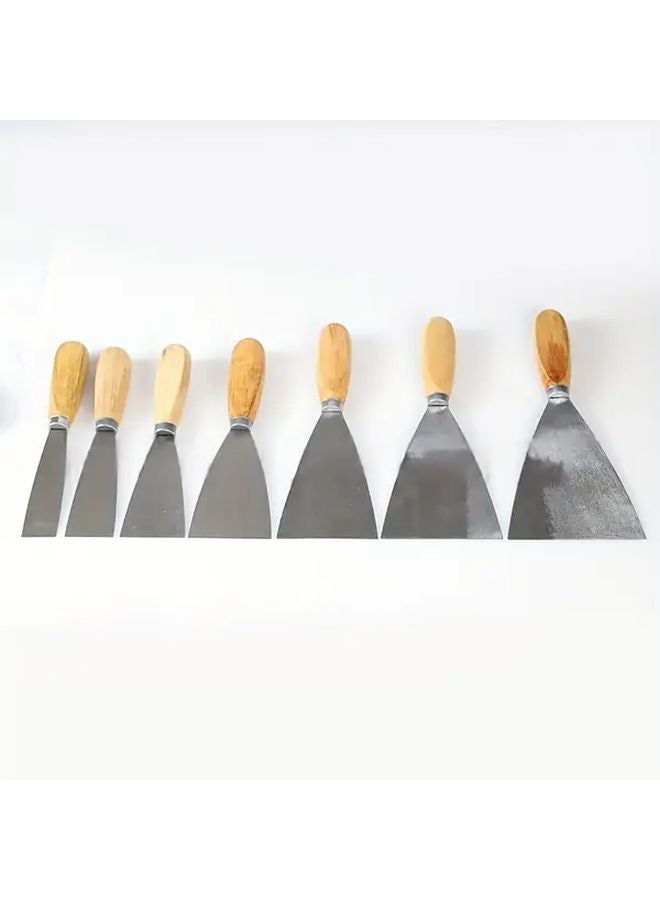 2pcs 2 Inch Ash Knife Wooden Handle Iron Filling Shovel Scraper Thickened Putty Spatula - Image 2