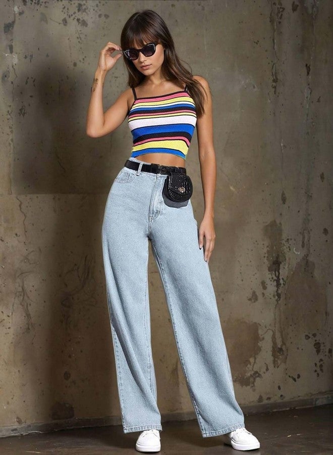 كوتي بنطلون جينز نسائي من KOTTY، لون أزرق سادة، بقصة مستقيمة (أزرق، مقاس 28) - KTTLADIESJEANS2784M - Image 3