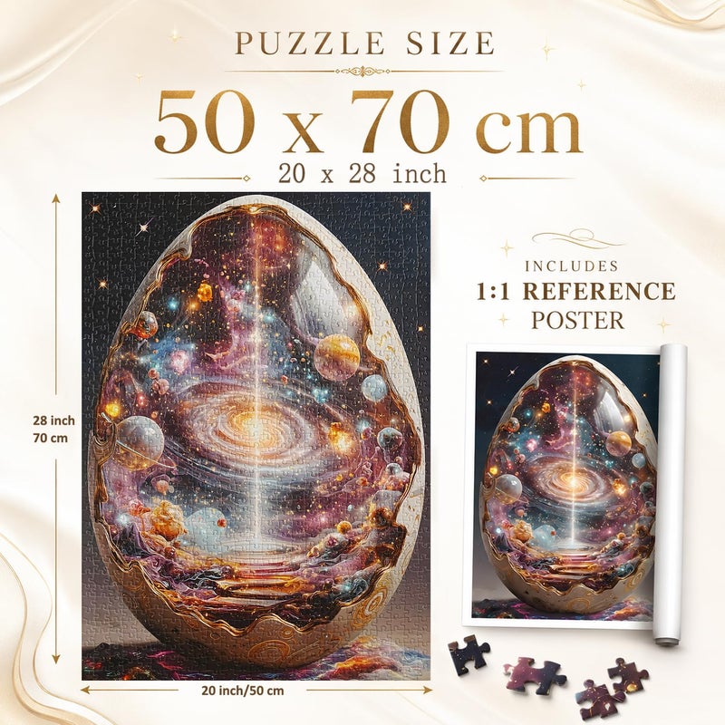 Yunlus Jigsaw Puzzles for Adults 1000 Pieces Outer Space Planet Galaxy Puzzle Impossible Hard Difficult Challenging Puzzles for Teen Genesis of the Universe Jigsaw Puzzle 1000 Pieces 28 x 20 in - Image 3
