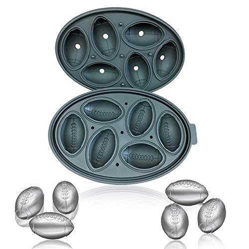 Naranqa Premium Football Shape Silicone Candy Molds & Ice Cube Trays by Naranqa| Food Grade Silicone BPA Free | Chocolate, Candy, Ice Cube and More (Football Shape-BLK, 1) - Image 1