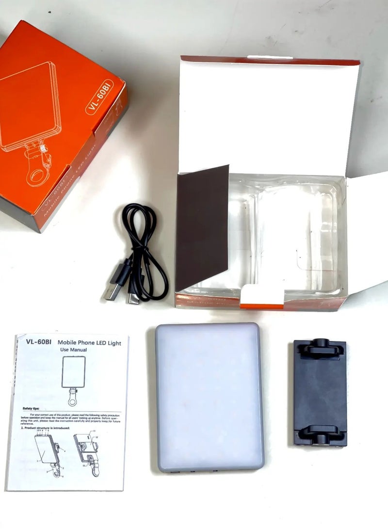 Mobile Phone Led Light  VL- 60bI Mini Photography LED Light Black - Image 2