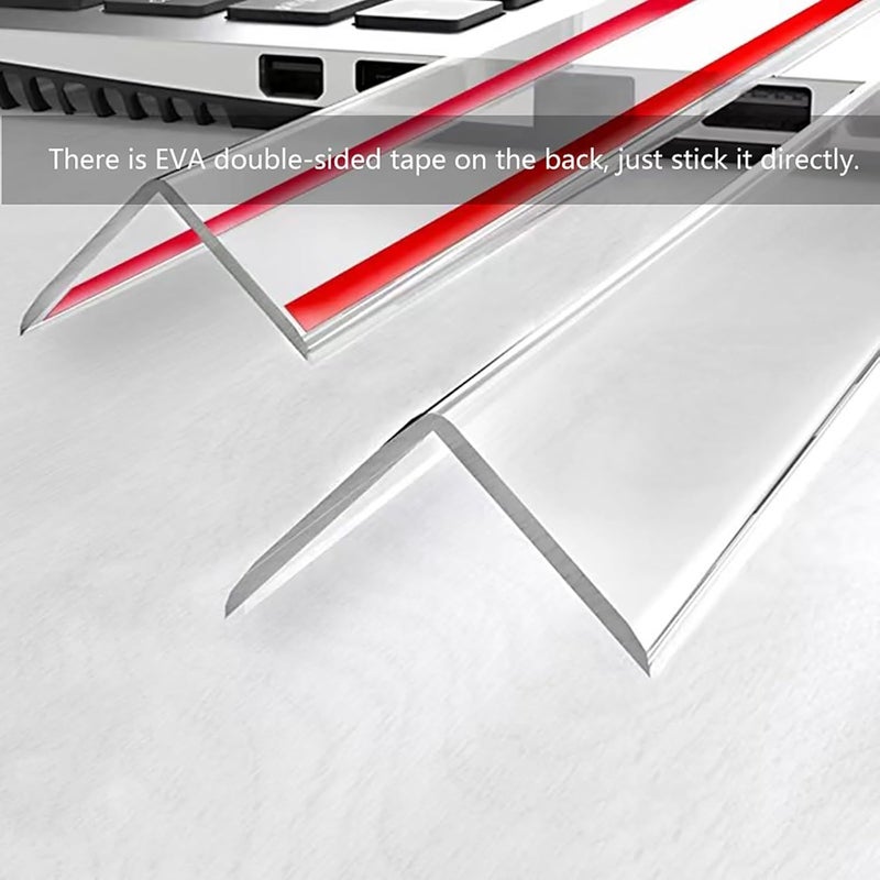 Plastic Edge Protector, Household Transparent Waterproof PVC Corner Protector, Self-Adhesive, Suitable for All Kinds of Walls, Edge Protector.1.7x120cm/0.7x47in - Image 2
