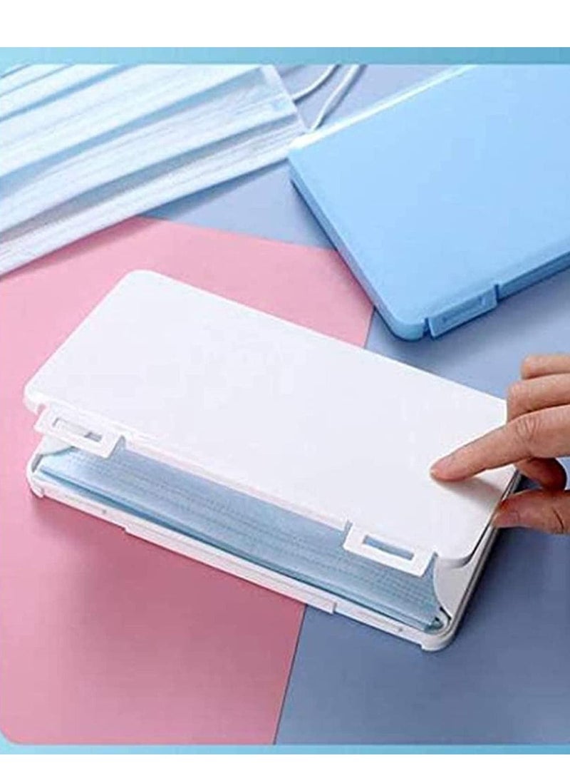 Y&D Mask Holder Portable Storage, Clips Containers Disposable Face Organizer Dustproof for Box Pollution Prevention Container Plastic Seal Case  - Image 4