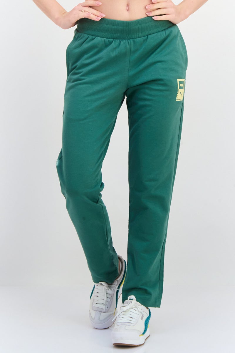 PUMA Women Sportswear Fit Training Track Pants, Green  - Image 1