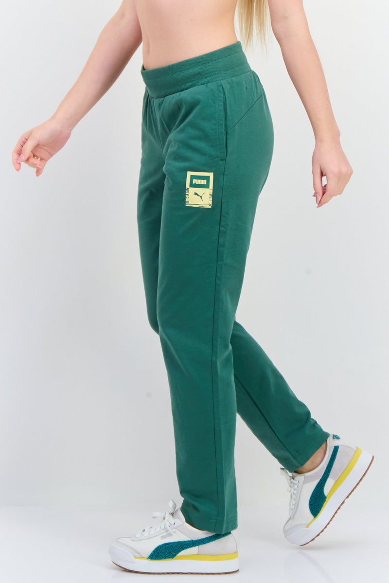 PUMA Women Sportswear Fit Training Track Pants, Green  - Image 2