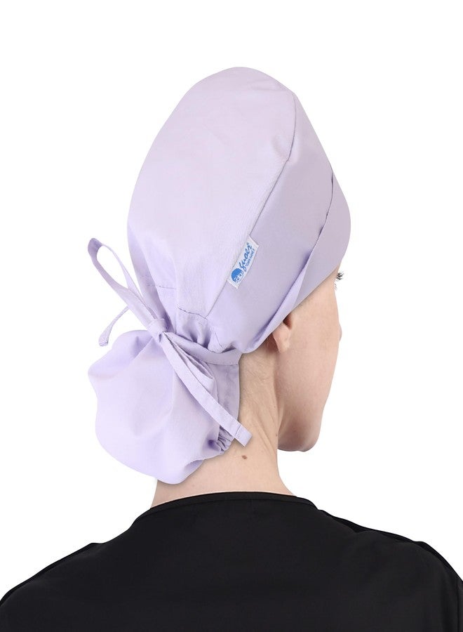 GUOER Scrub Caps for Women Long Hair Tie Back Working Caps Can Store Long Hair One Size (LH22C) - Image 2