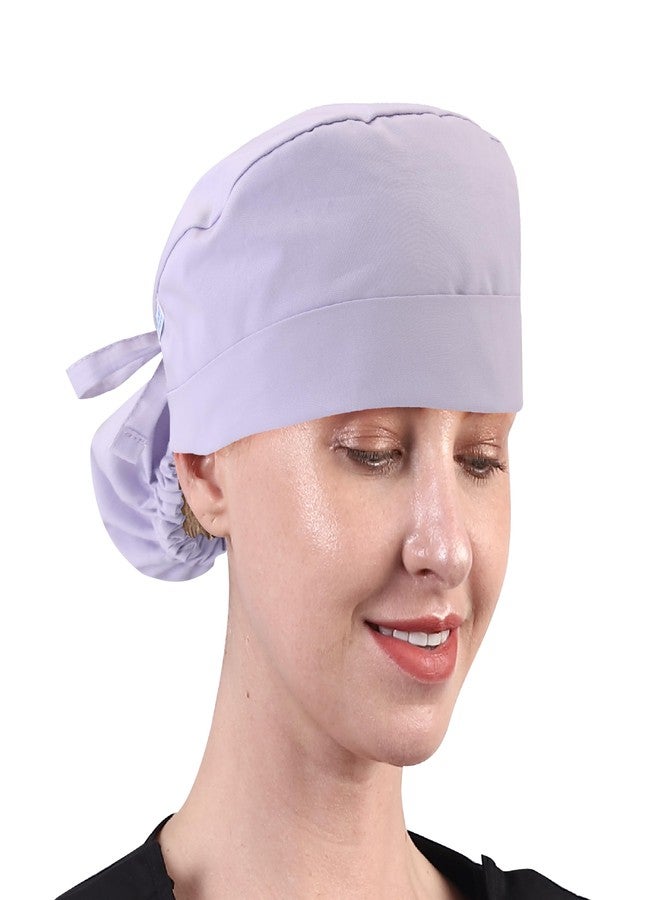 GUOER Scrub Caps for Women Long Hair Tie Back Working Caps Can Store Long Hair One Size (LH22C) - Image 1