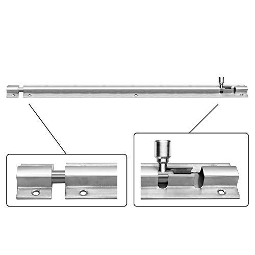 Atlantic Morden Plain Stainless Steel Tower Bolt 18 inch, Tower Bolt for Home, Office, Doors,Windows,Tower Bolt for Main Door and Bathroom, Easy to Fit (Two Tone Silver, Pack of 2 Pcs) - Image 3