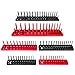 AIUITIO 6PCS Socket Organizer Tray Set Red SAE Black Metric Socket Storage Trays 14Inch 38Inch 12Inch Drive Deep and Shallow Socket Holders for Toolboxes - Image 2