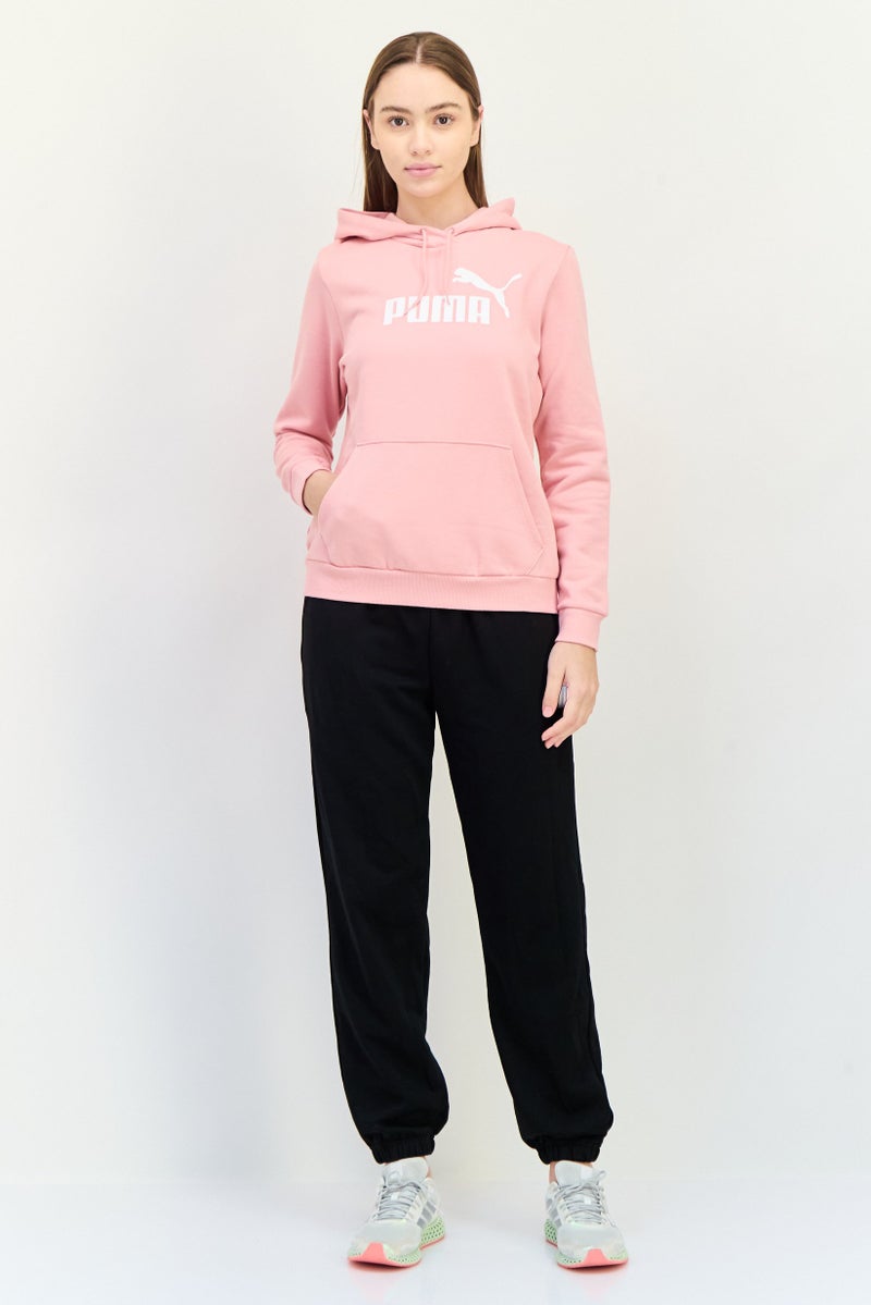 PUMA ملابس رياضية نسائية بأكمام طويلة مناسبة، خارجية، هوديز، وردي - Image 4