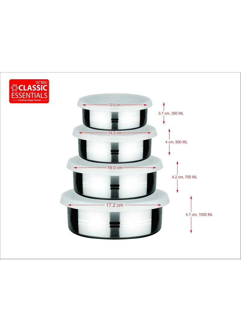 Classic Essentials - Classic Essentials Stainless Steel Solid Dinner Set | Heavy Gauge Stainless Steel Dinner Set | Kitchen Set For Home | Shagun Set/Bartan Set, Set Of 83 - Image 1