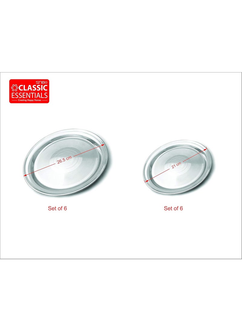 Classic Essentials - Classic Essentials Stainless Steel Solid Dinner Set | Heavy Gauge Stainless Steel Dinner Set | Kitchen Set For Home | Shagun Set/Bartan Set, Set Of 83 - Image 1
