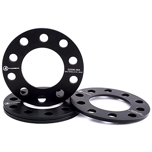VLAOSCHI Black Forged 5x4.5 5x4.75 5x114.3 Wheel Spacers 1/4" (6mm) Compatible with Ford-Jeep-Toyota-Honda-Nissan 5 Lug for Wrangler Liberty Explorer Ranger Mustang Camry Tacoma Accord Civic-Pack of 4 - Image 1