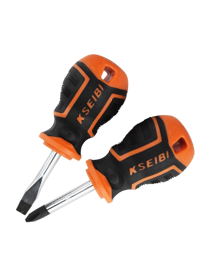 KSEIBI Stubby Phillips Screwdrivers, Chrome Vanadium, Small Pocket Screwdriver for DIY Repairing, Tight Spaces, Assembly and Disassembly, Automotive Repair, Electrical Work, Plumbing Repairs. - Image 3