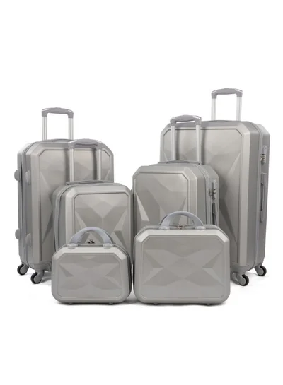 LIMRA Luggage set 6 pieces travel Bags with a distinctive design from limra silver