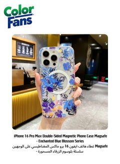 Transparent with Bold Blue and Purple Floral Patterns