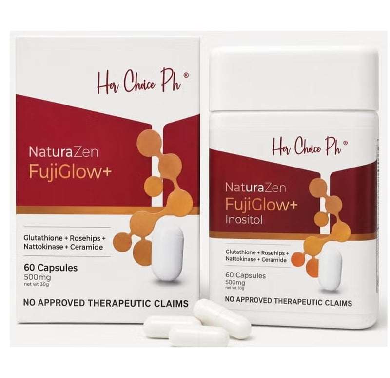 Her Choice Ph Naturazen FujiGlow+ (Glutathione + Rosehips + Nattokinase + Ceramide + Inositol)