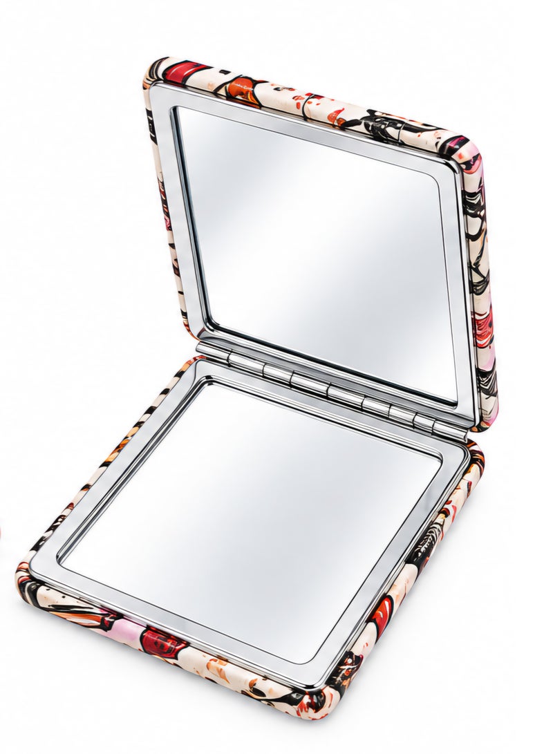 Rectangular Double-Sided Makeup Mirror with Magnifying Mirror Same Shape As Picture - Image 2