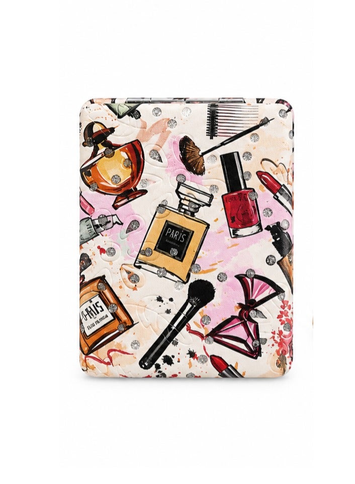 Rectangular Double-Sided Makeup Mirror with Magnifying Mirror Same Shape As Picture - Image 3