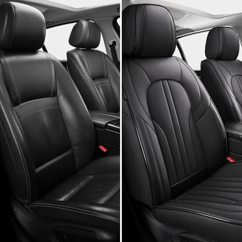 MINGBRON Front Car Seat CoversCar Seat Protector WaterproofSeat Covers Front Set Car Seat ProtectorsAutomotive Seat Covers Fit for Most Cars Black - Image 5