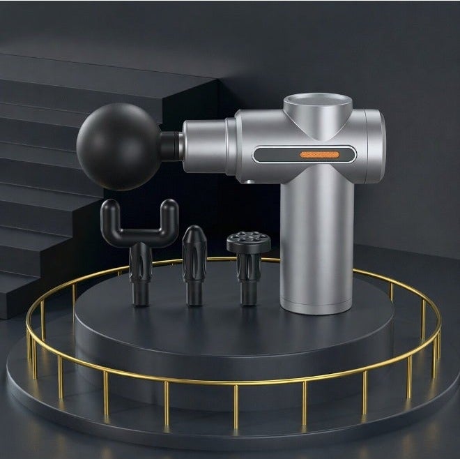 O2. Grey Mini Massage Gun Percussion Deep Tissues Muscle Massager Gun With 6 Speeds Massage Device Super Quiet Portable Electric Handheld Body Massager For Back Neck Pain Relief - Image 2