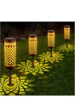 Y&D 4 Pack solar large garden pathway lights outdoor led waterproof,brightlight colorize colorful pathway solar light  - Image 1