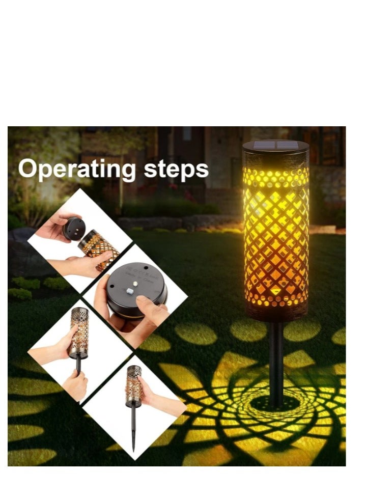 Y&D 4 عبوة أضواء ممر حديقة شمسية كبيرة في الهواء الطلق LED مقاومة للماء، أضواء ممر شمسية ملونة ذات إضاءة ساطعة  - Image 4