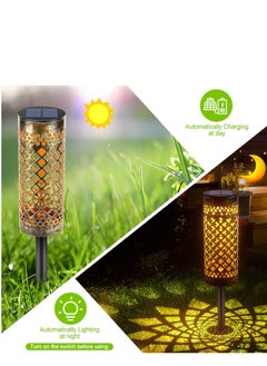 Y&D 4 Pack solar large garden pathway lights outdoor led waterproof,brightlight colorize colorful pathway solar light  - Image 2