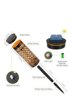 Y&D 4 Pack solar large garden pathway lights outdoor led waterproof,brightlight colorize colorful pathway solar light  - Image 5