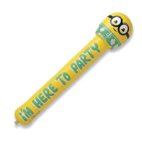 BigMouth Inc Minions Here to Party Pool Noodle Inflatable Swim Noodle for Pool Play Beach and Lake Floating Fun Toy for Kids Teens and Adults Summer Water Fun for Minions Fans - Image 1